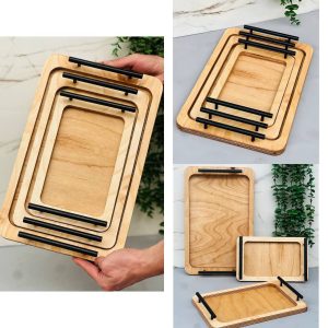 سینی دسته فلزی 3 عددی