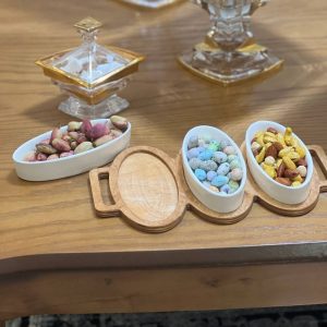 اردو خوری چوبی سرامیکی بیضی