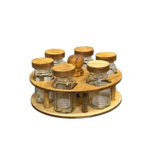 ست جا ادویه 6 عددی چرخشی مکارتی