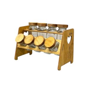 ست جا ادویه 8 عددی طرح قلب مکارتی