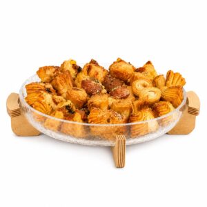 شیرنی خوری کویین قطر 30 شیشه ابگز پایه چوبی