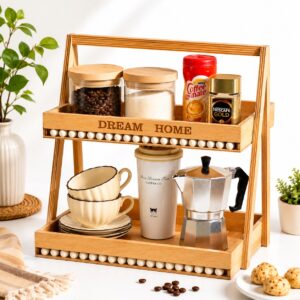 استند مهره دار 2 طبقه چوبی مستطیل