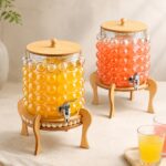 کلمن شیشه ای پایه چوبی اوینا