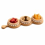 اردو خوری چوبی مهره دار گرد 3 خانه