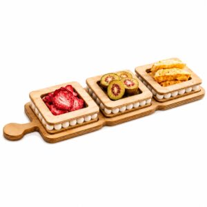 اردو خوری چوبی مهره دار مربع 3 خانه