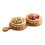 اردو خوری چوبی مهره دار گرد 2 خانه