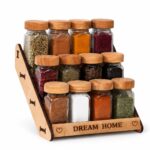 ست جا ادویه ۳ طبقه ۱۲ پارچه پلایوود